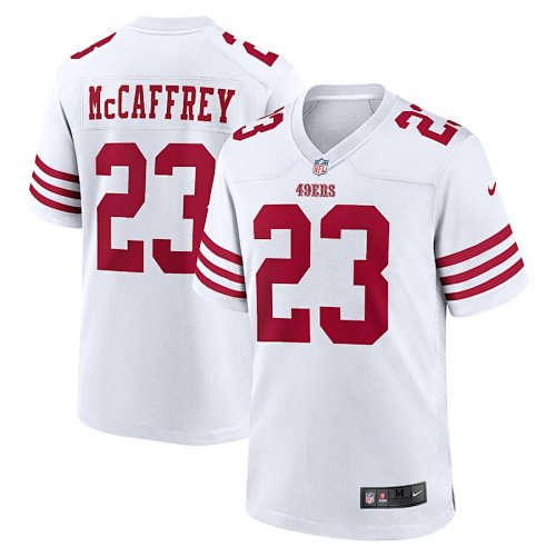 Christian McCaffrey #23 San Francisco 49ers White Jersey