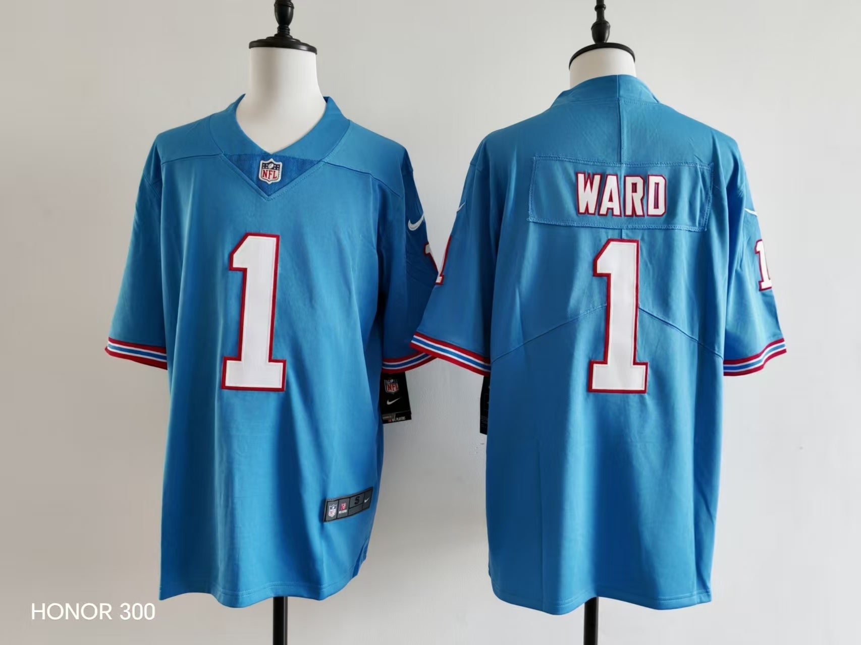 Cameron Ward #1 Tennessee Titans Blue Game Jersey