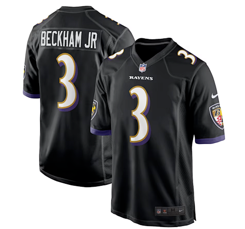 Odell Beckham Jr.#3 Baltimore Ravens black Jersey