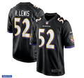 Ray Lewis#52 Baltimore Ravens black Jersey