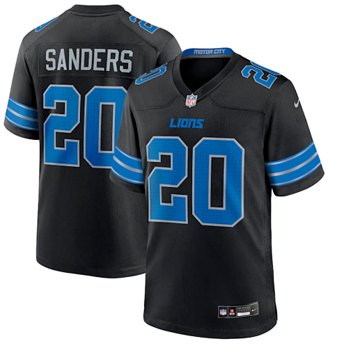 Barry Sanders #20 Detroit Lions black Jersey