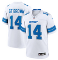 Amon-Ra St. Brown #14 Detroit Lions White Jersey