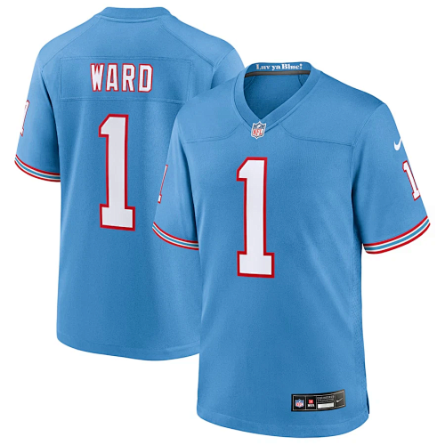 Cameron Ward #1 Blue Tennessee Titans Jersey