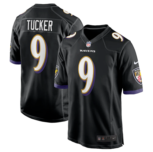 Justin Tucker#9 Baltimore Ravens black Jersey