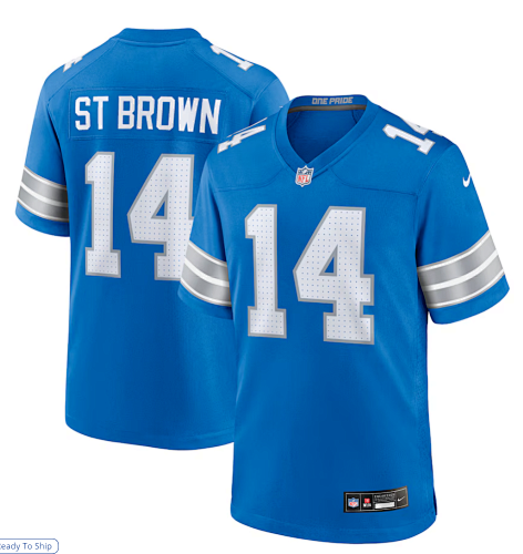 Amon-Ra St. Brown #14 Detroit Lions Jersey