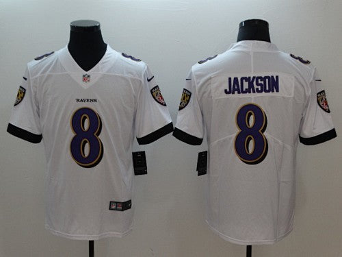 Lamar Jackson#8 Baltimore Ravens White Jersey