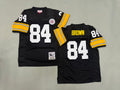 Mens Antonio Brown#84 black Pittsburgh Steelers Vintage Throwback Jersey