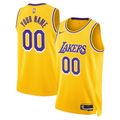 Custom Los Angeles Lakers Gold Jersey
