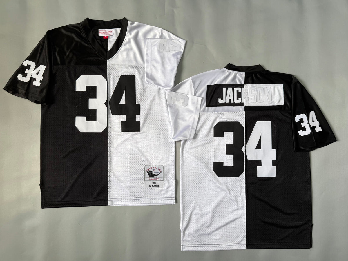 Mens Bo Jackson#34 Los Angeles Raiders Vintage Throwback Jersey