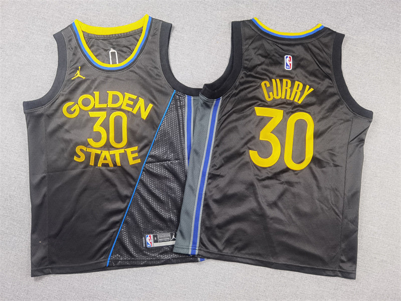 Youth Stephen Curry Golden State Warriors #30  City Edition Embroidered  Jersey