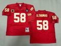 Mens Derrick Thomas#58 Kansas City Chiefs Vintage Throwback Jersey