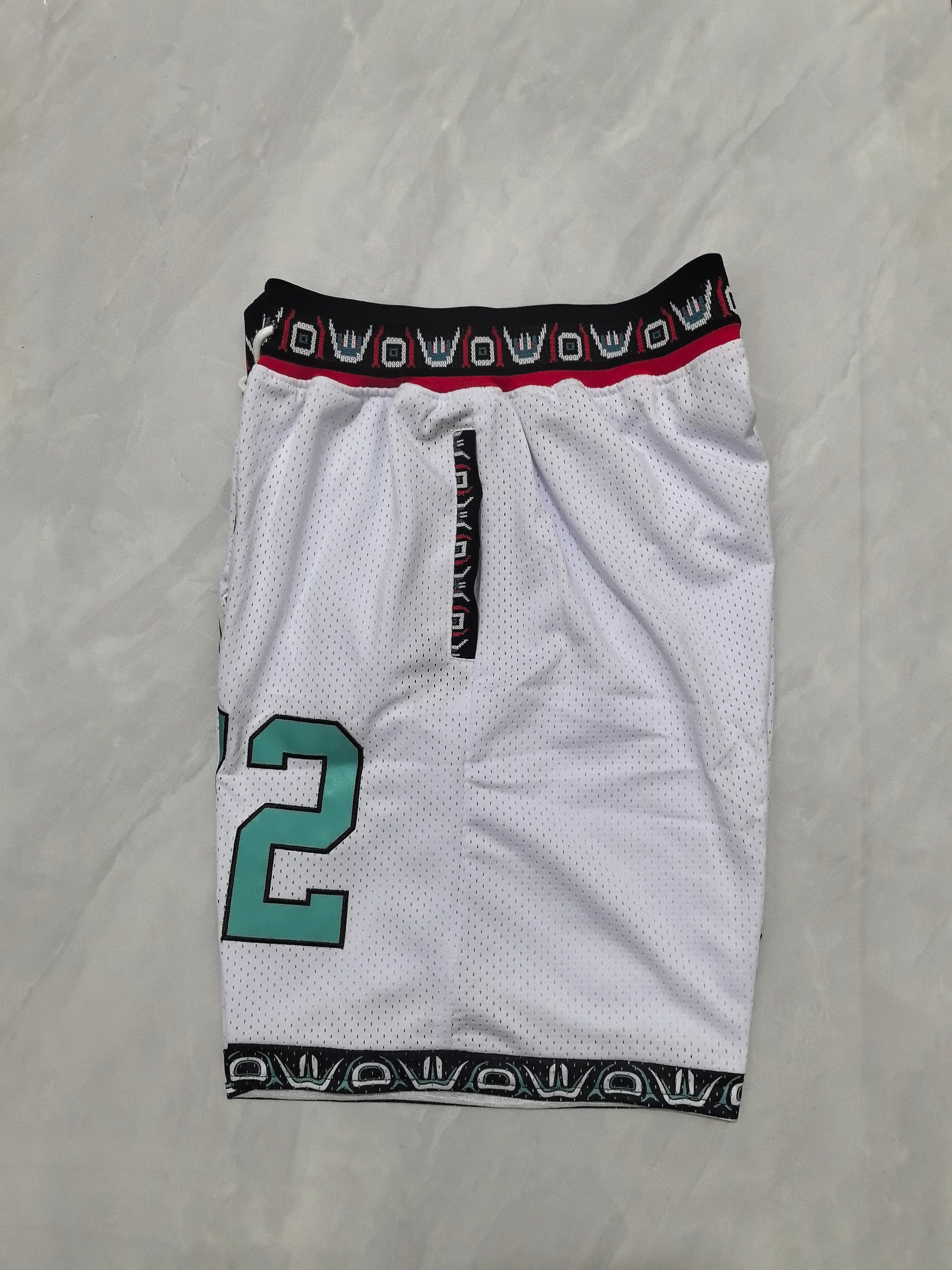 Grizzly White Retro Pocket Shorts