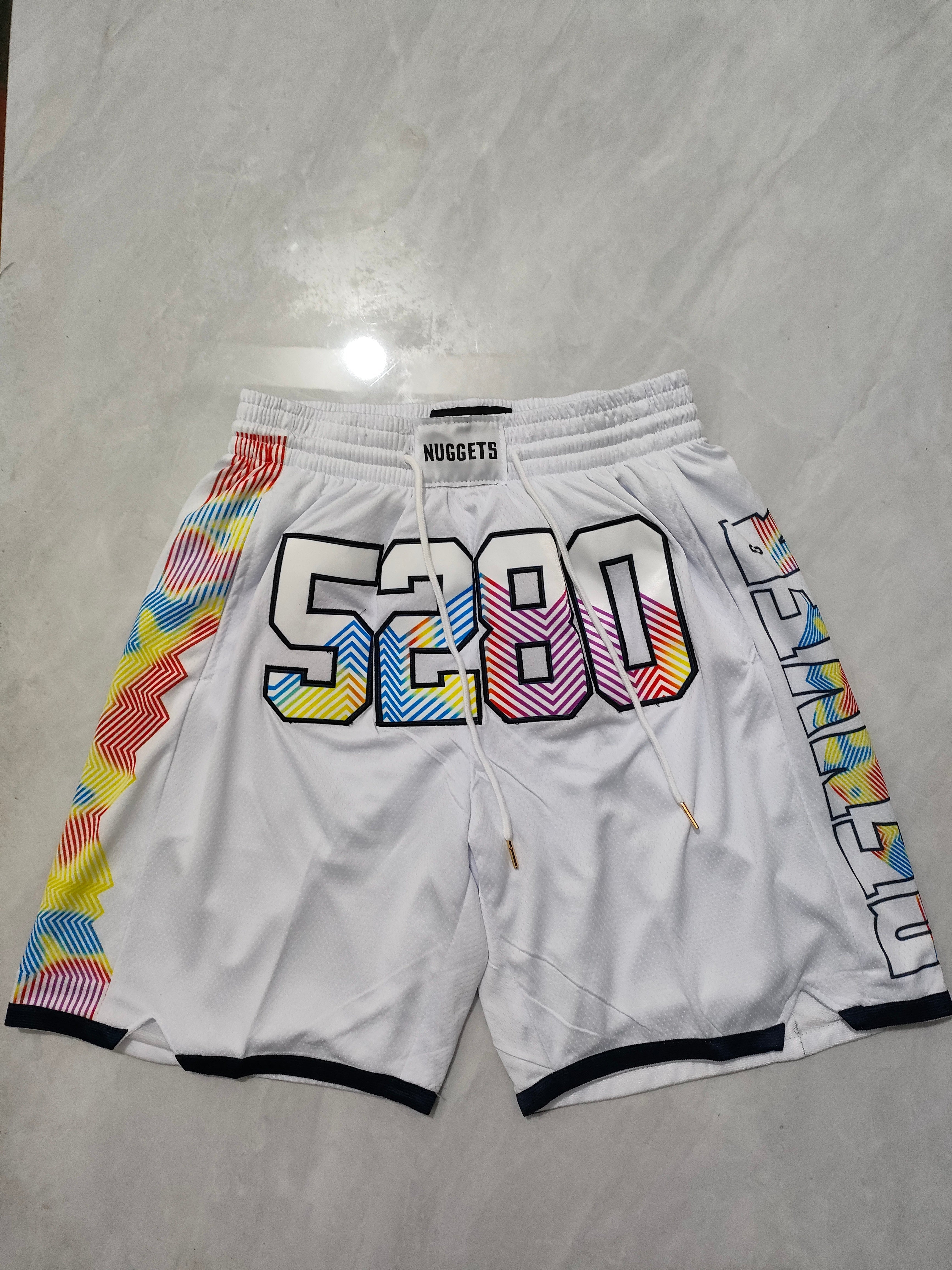 Denver Nuggets 2025 White City Edition Pocket Shorts