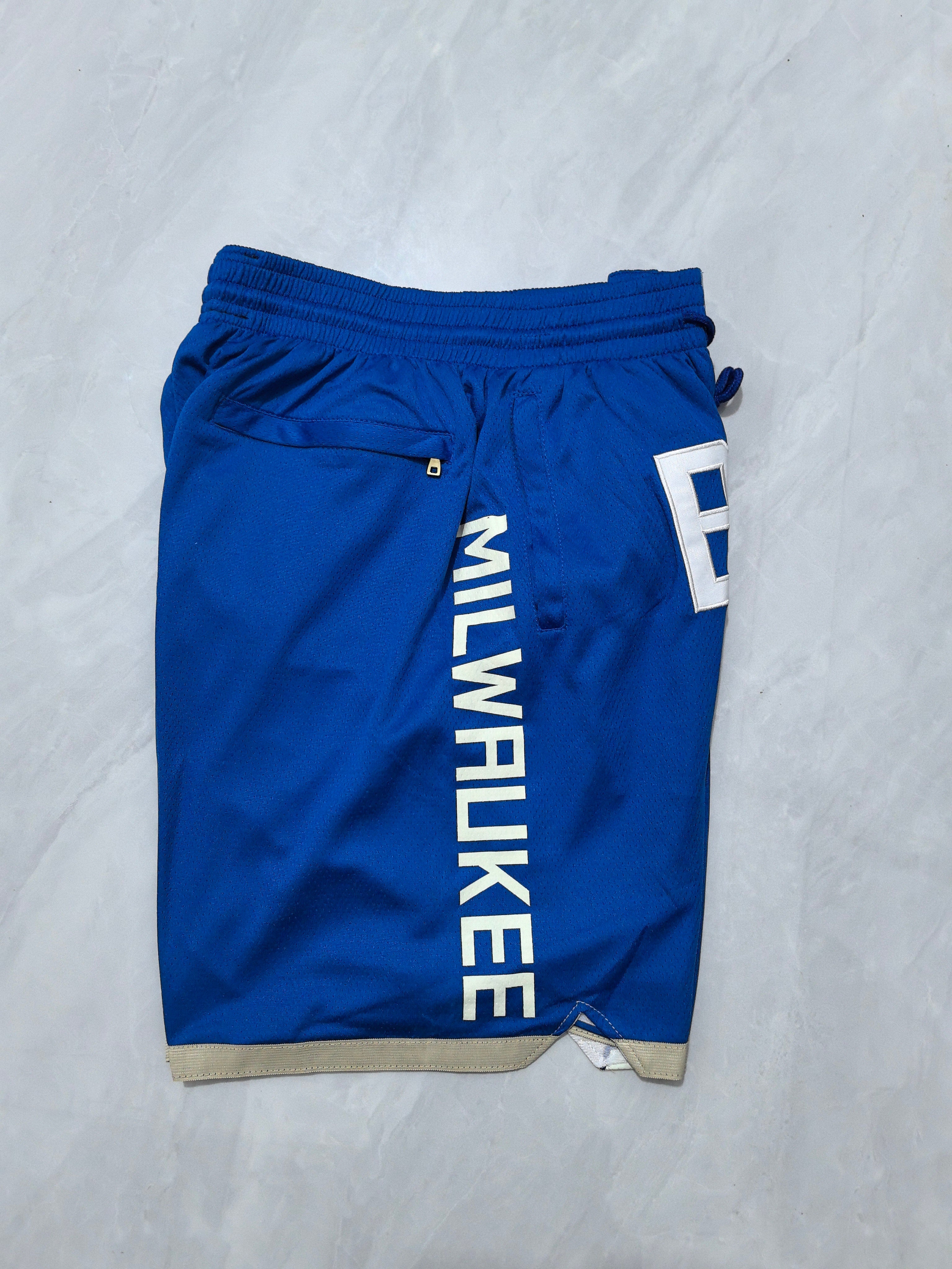 Milwaukee Bucks 2025 Blue City Edition Pocket Shorts