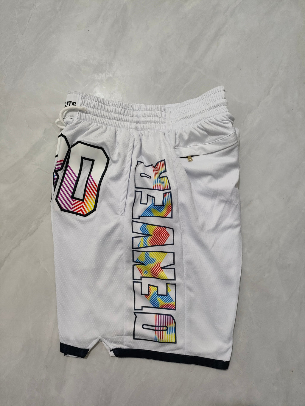 Denver Nuggets 2025 White City Edition Pocket Shorts