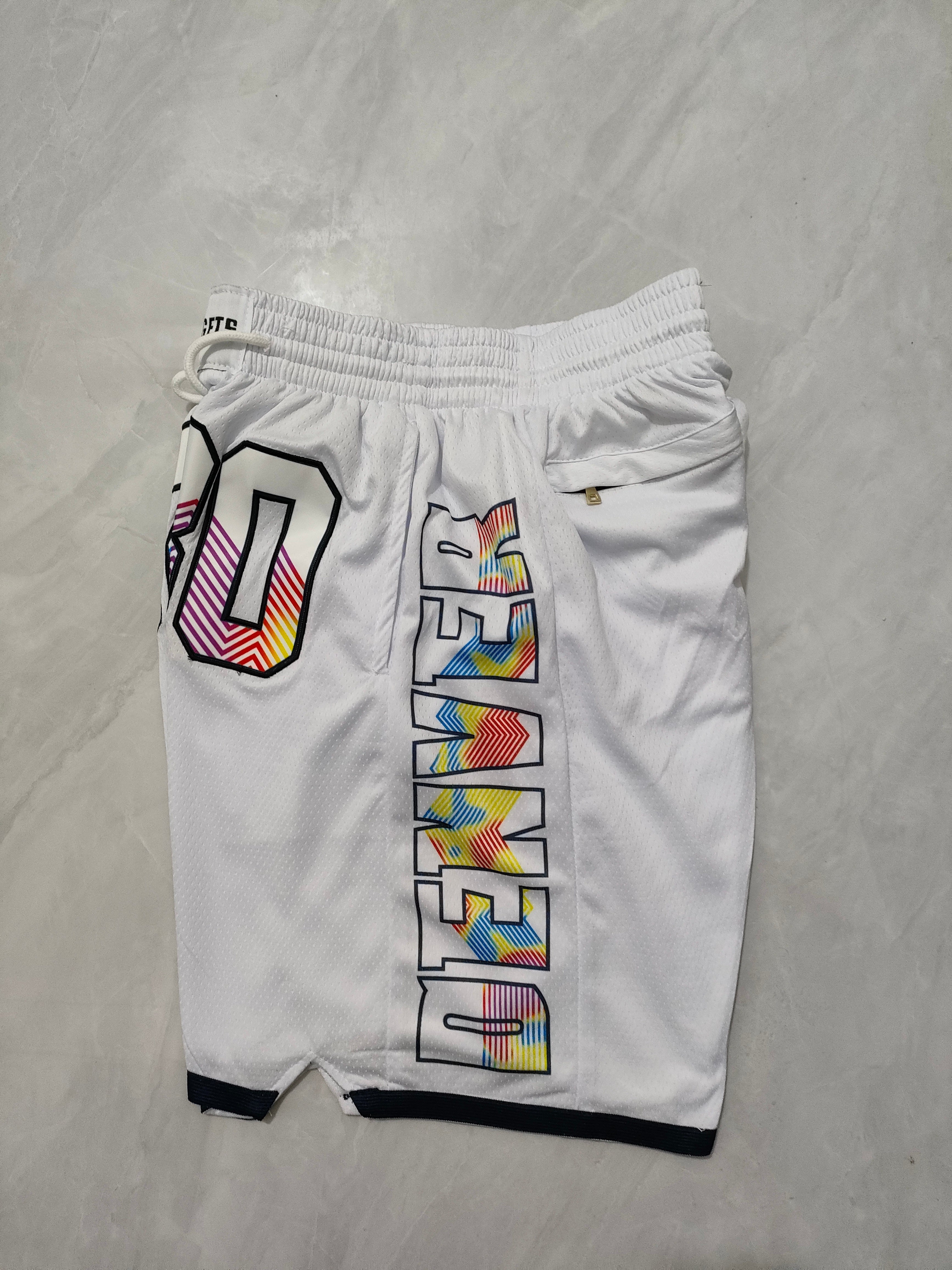 Denver Nuggets 2025 White City Edition Pocket Shorts