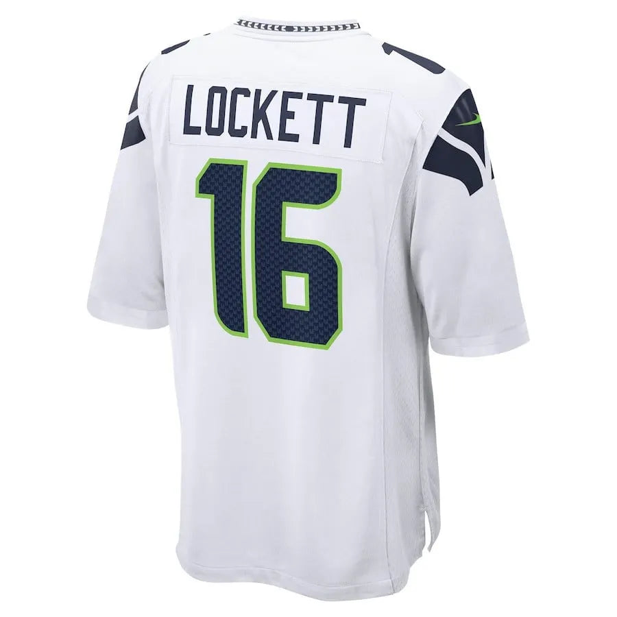 Tyler Lockett 16 Seattle Seahawks Men Game Jersey - White