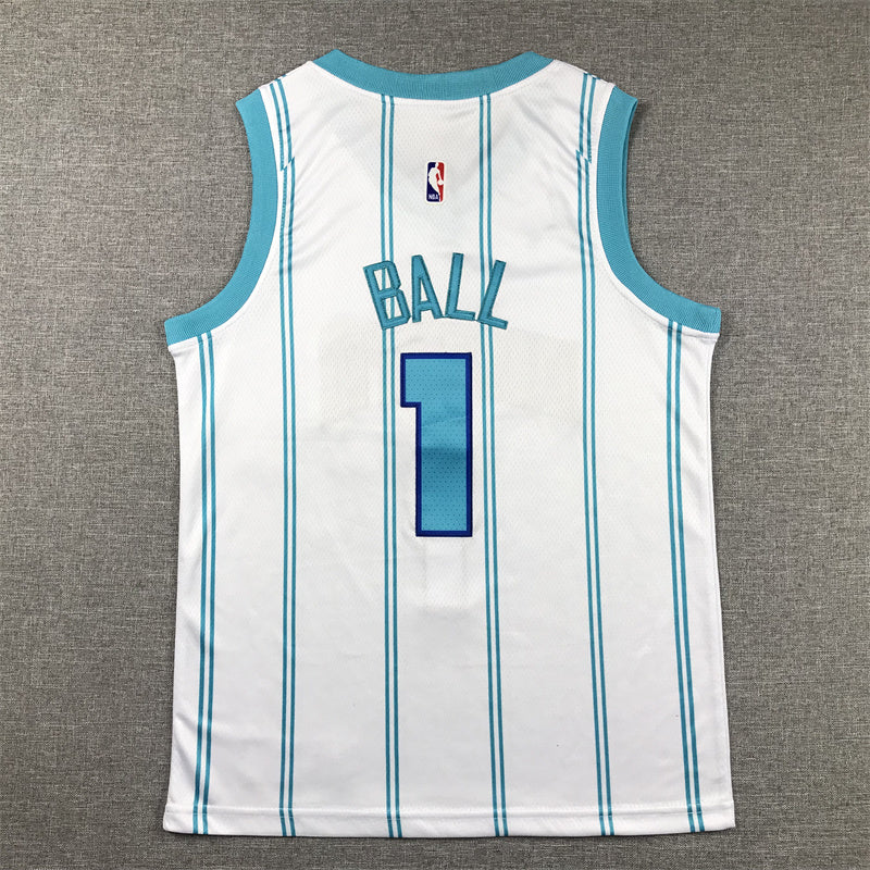 Youth LaMelo Ball Charlotte Hornets #1 Embroidered Jersey
