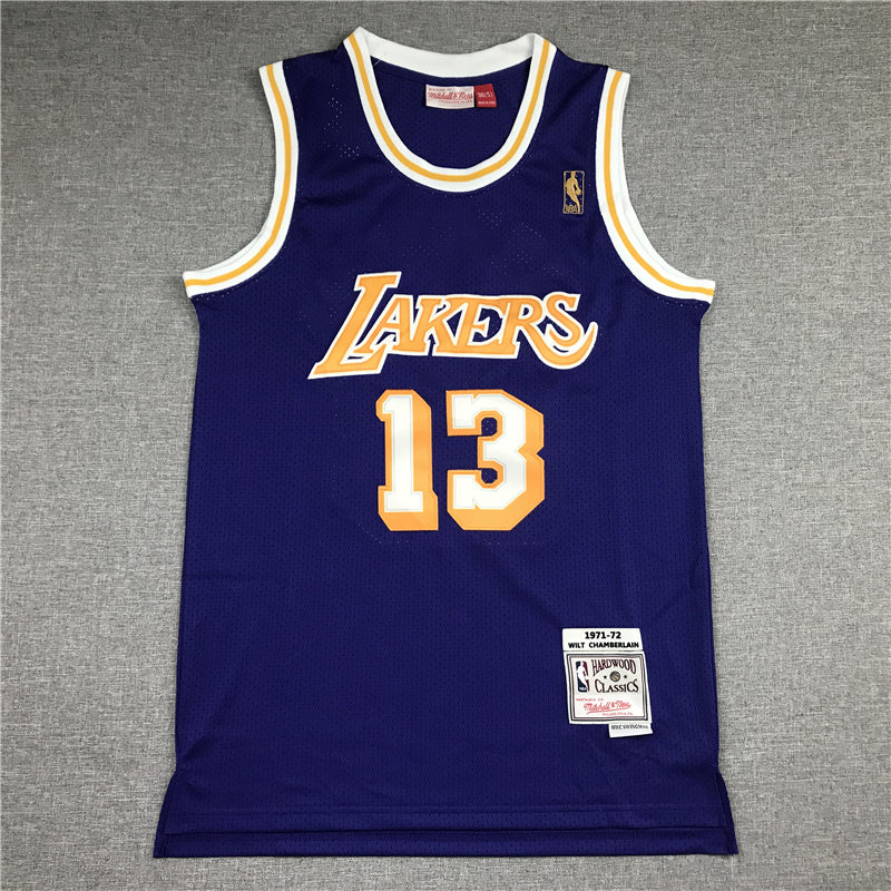 Wilt Chamberlain #13 Los Angeles Lakers 1971-72 Throwback Jersey