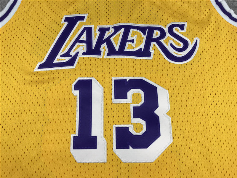 Wilt Chamberlain #13 Los Angeles Lakers 1971-72 Throwback Jersey