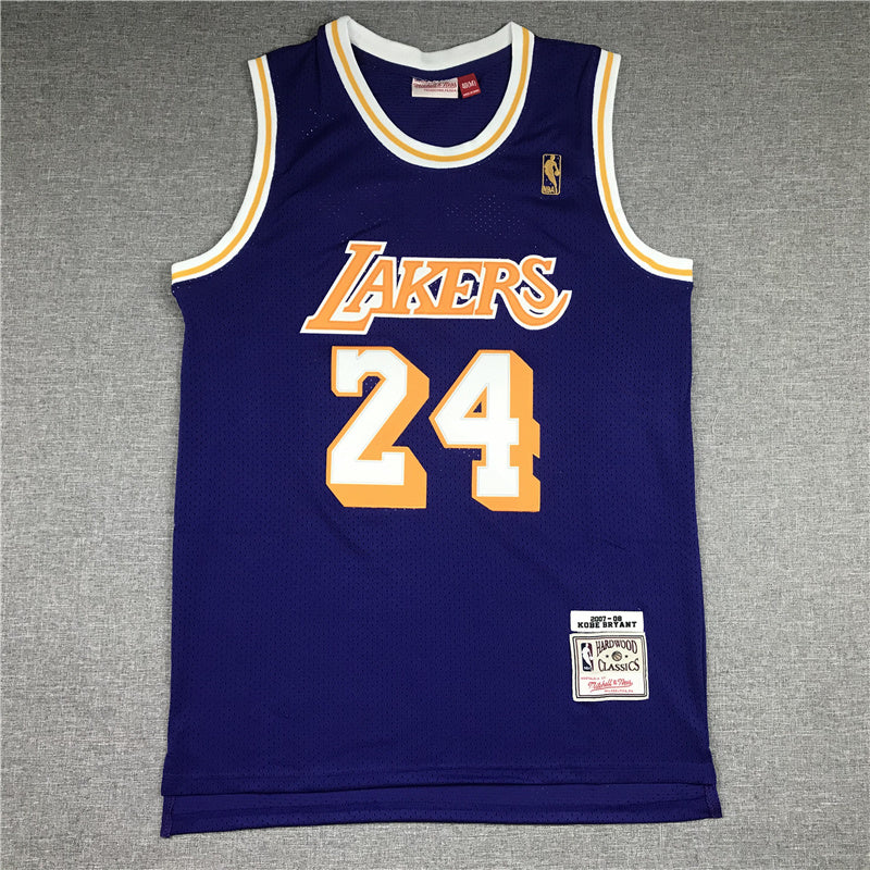Kobe Bryant #24 Los Angeles Lakers 2007-08 Throwback Embroidered Jersey
