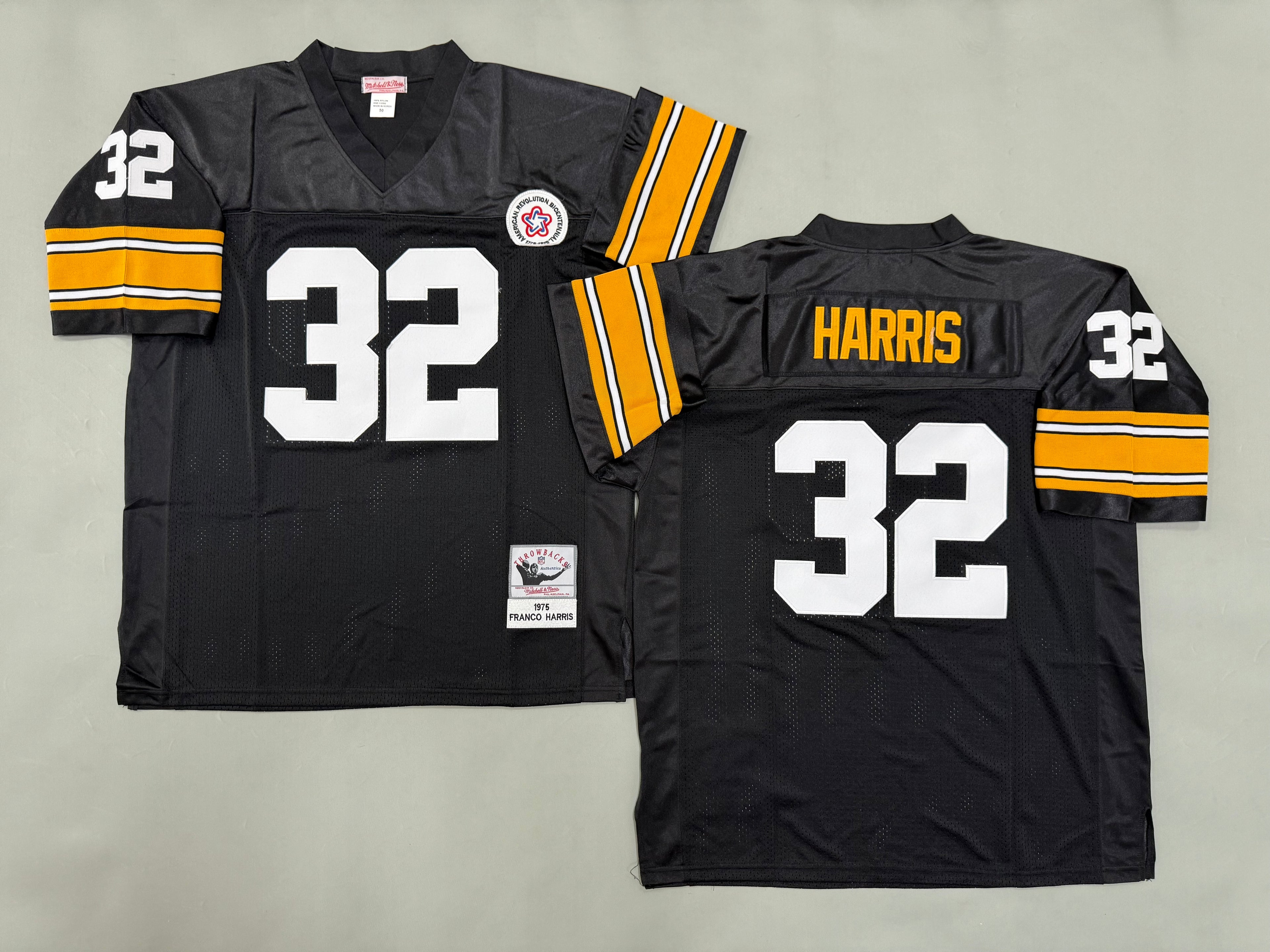 Mens Franco Harris#32 black Pittsburgh Steelers Vintage Throwback Jersey
