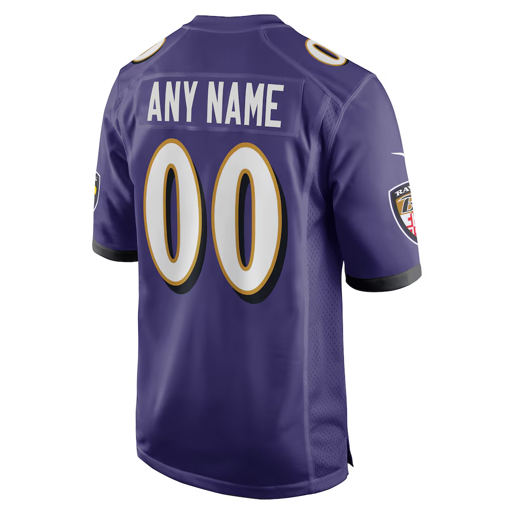 Custom Baltimore Ravens Purple Game Jersey