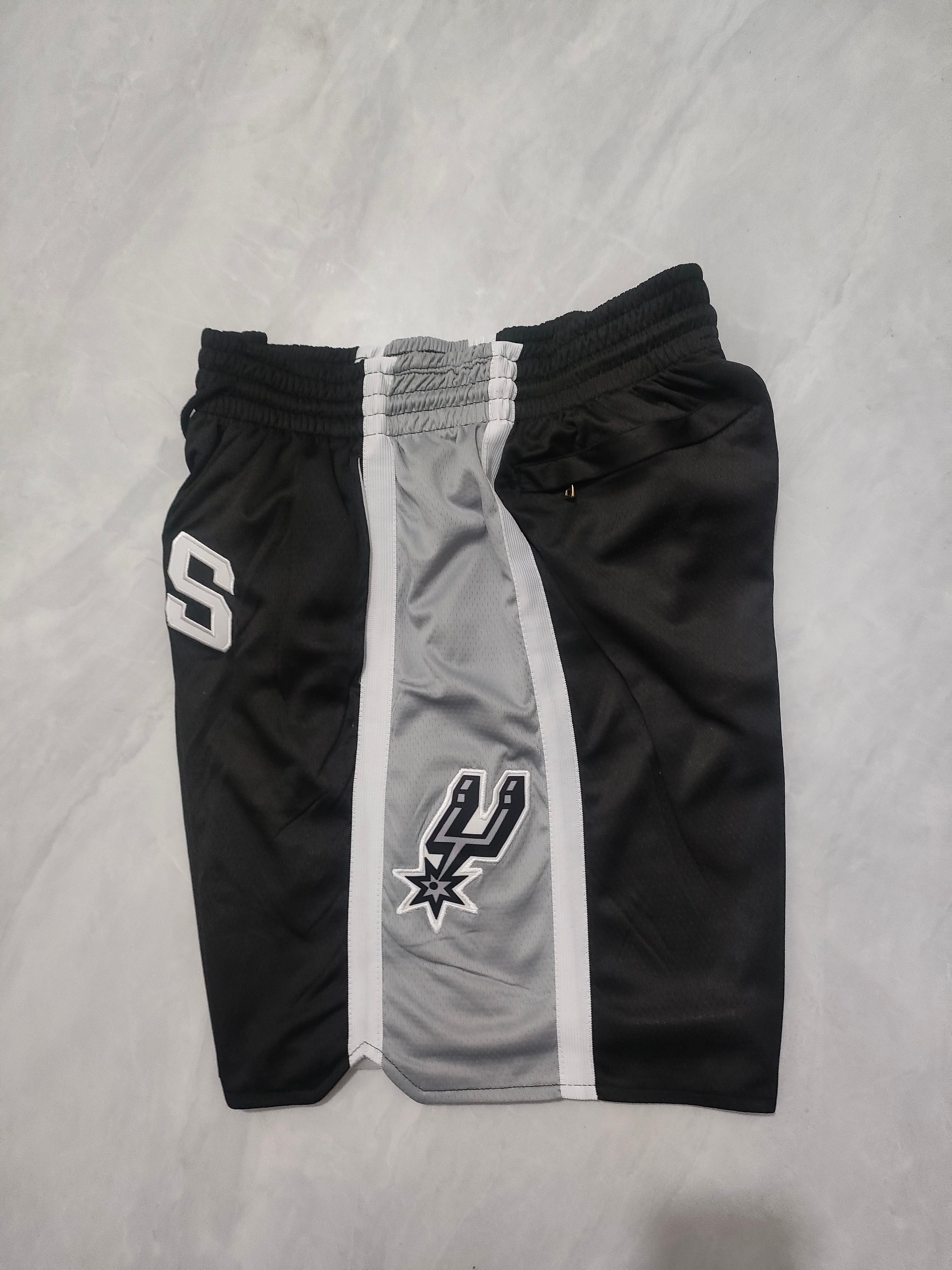 San Antonio Spurs Black Regular Edition Pocket Shorts