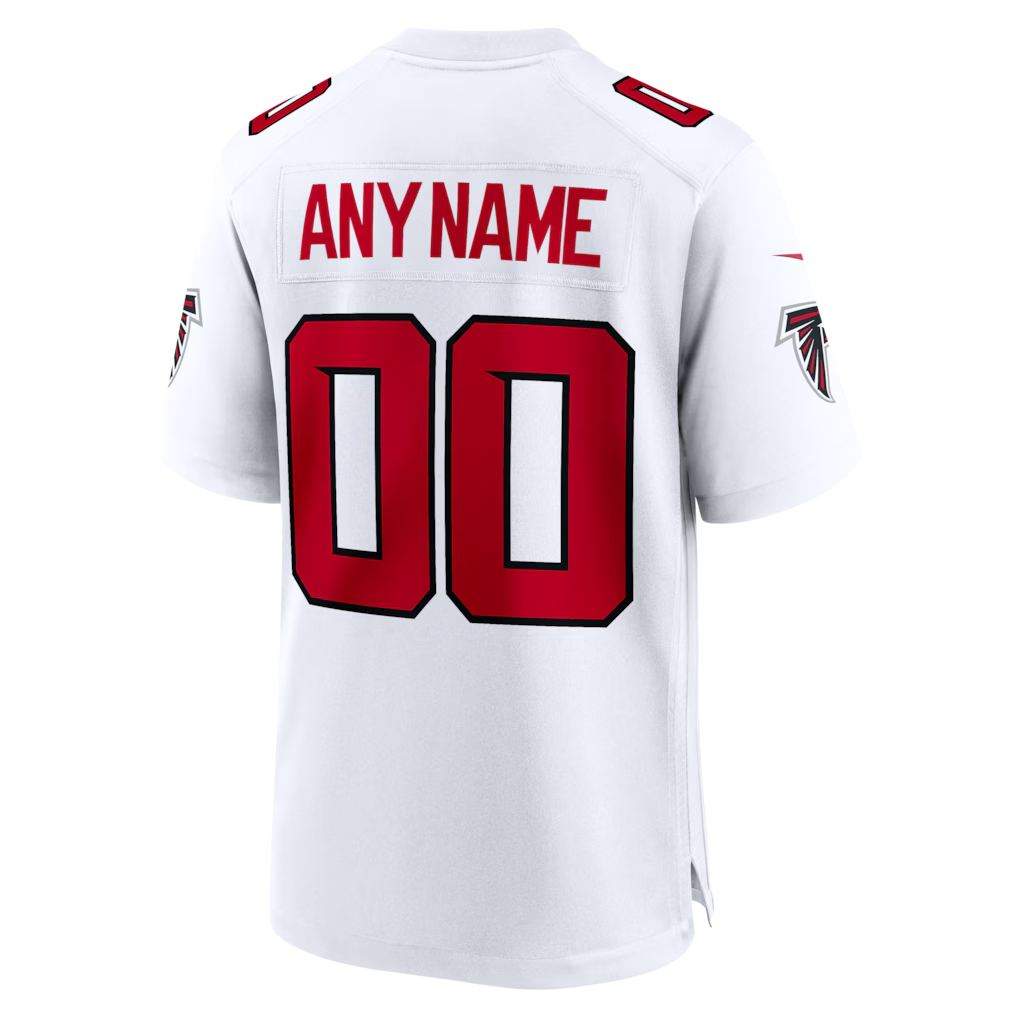 Custom Atlanta Falcons White Game Jersey