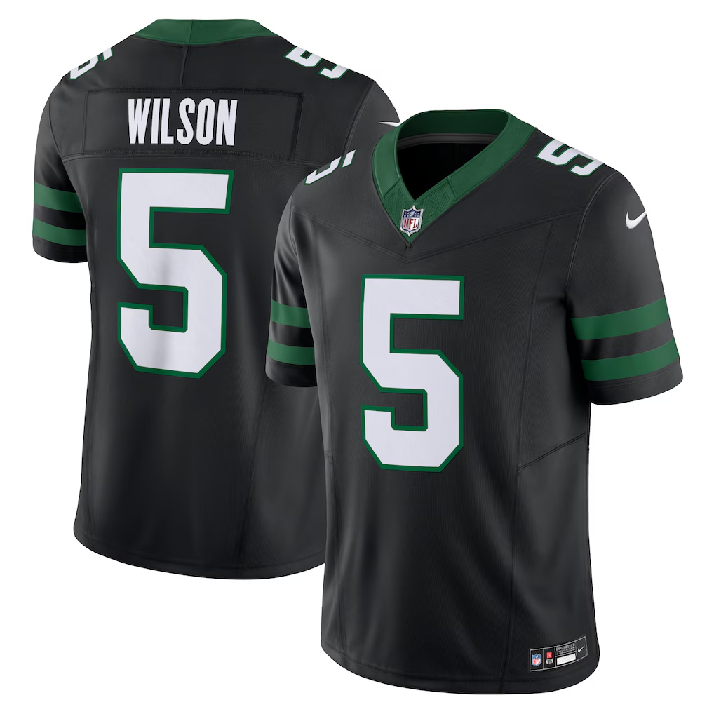 Garrett Wilson #5 New York Jets Black Vapor F.U.S.E. Limited Jersey