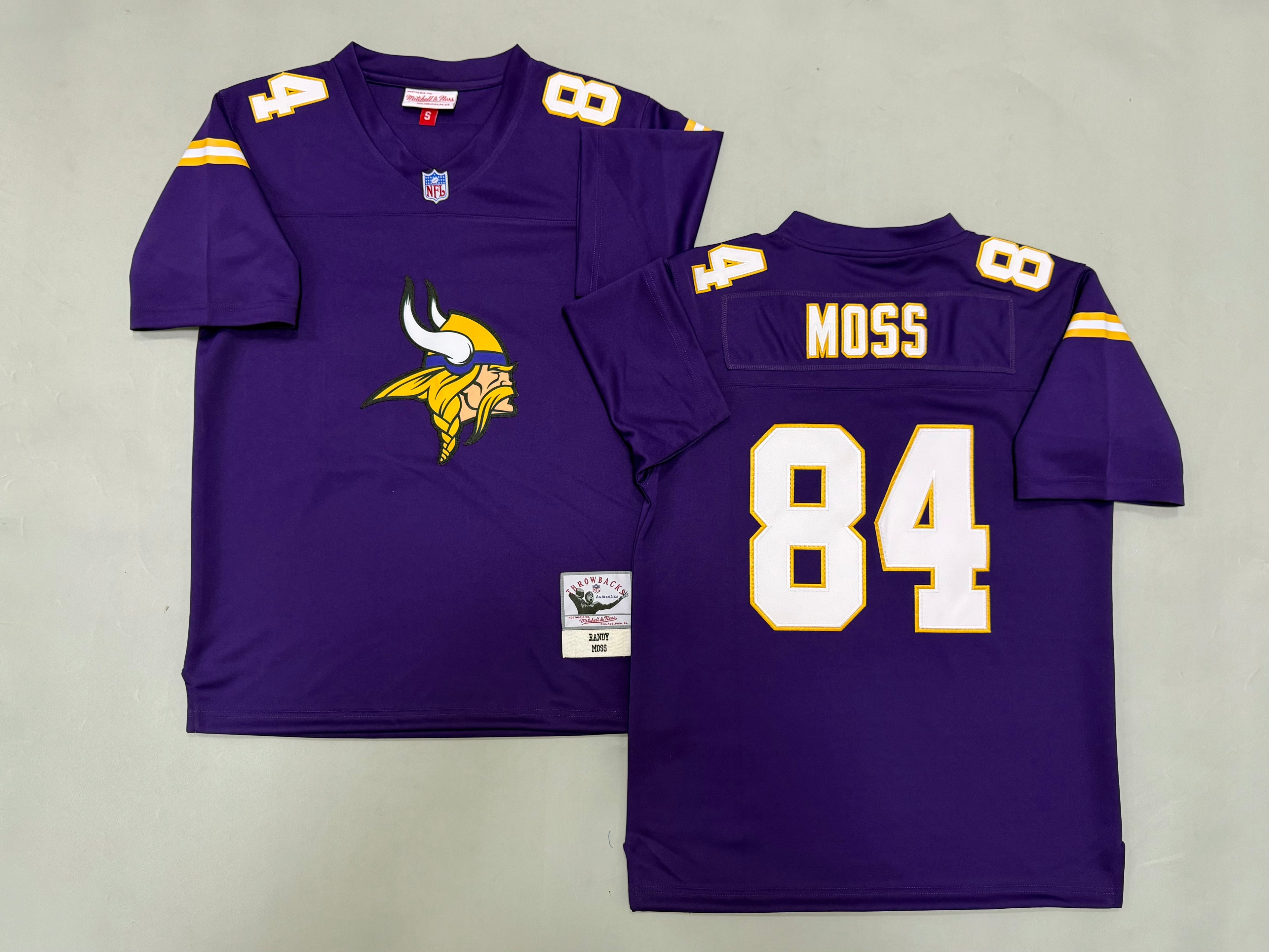 Mens Randy Moss#84 Minnesota Vikings Vintage Throwback Jersey