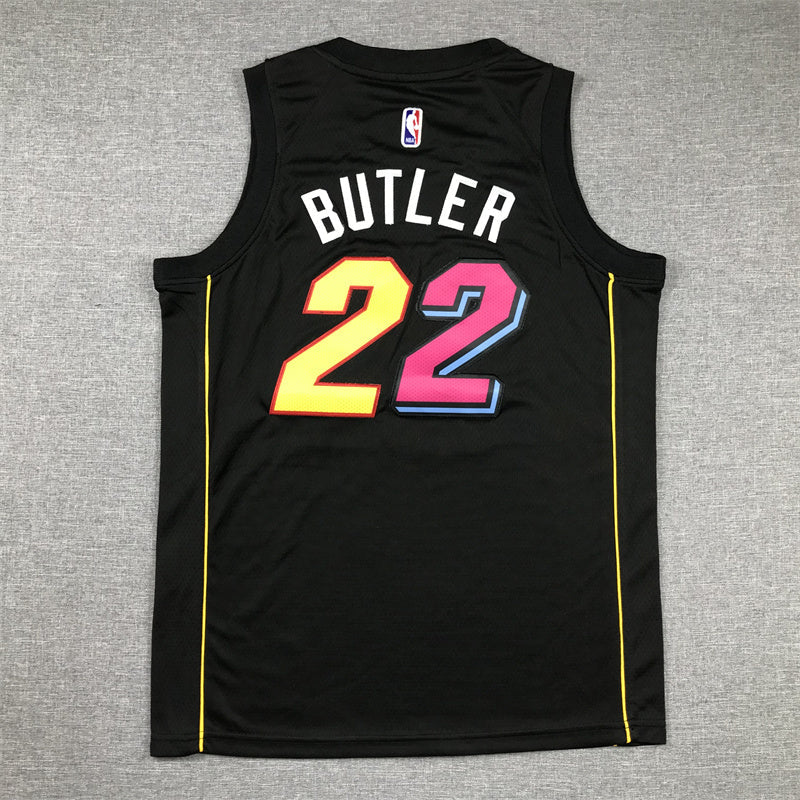 Youth Jimmy Butler Miami Heat #22 City Edition Embroidered Jersey