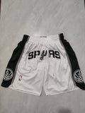 San Antonio Spurs White Fan Edition Pocket Shorts