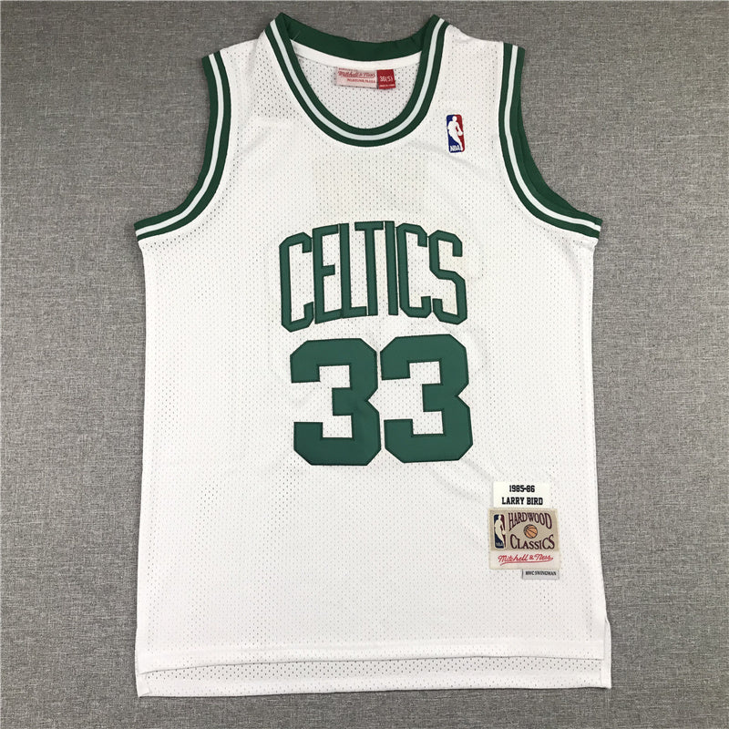 Boston Celtics Larry Bird #33 1985-86 Throwback — Embroidered Jersey