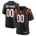 Custom Cincinnati Bengals Black Game Jersey