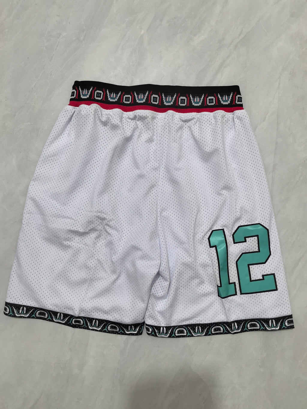 Grizzly White Retro Pocket Shorts