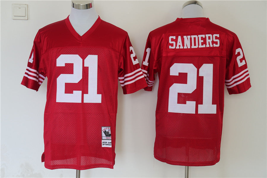 San Francisco 49ers Red  Vintage#21 SANDERS  Jersey