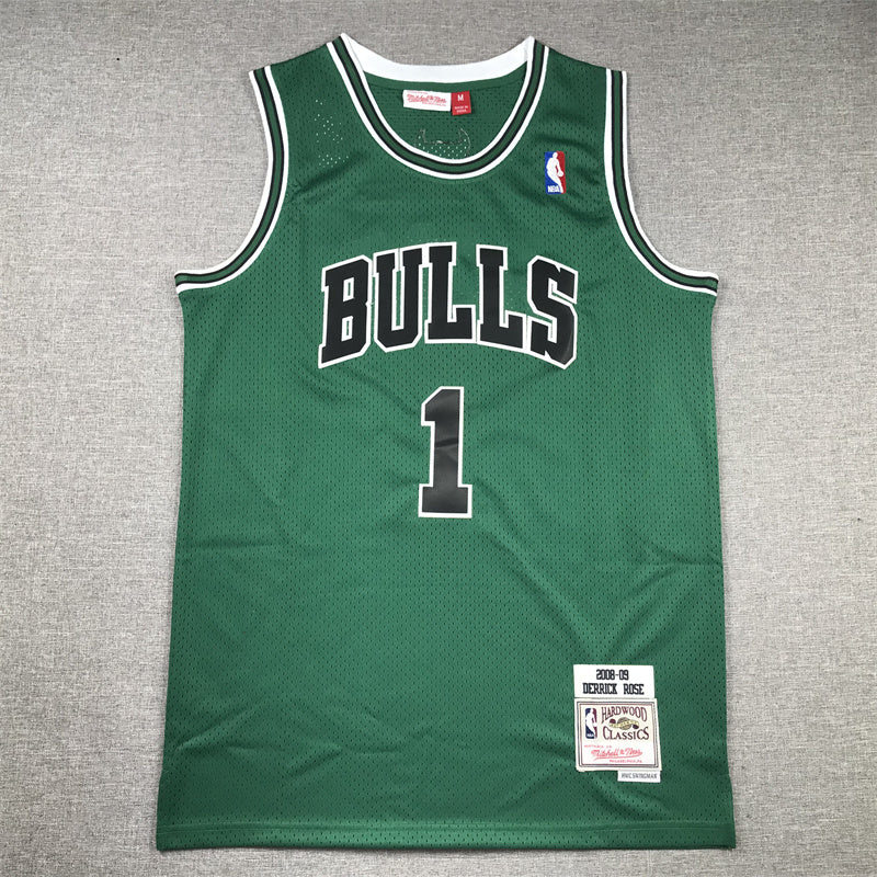 Chicago Bulls Derrick Rose #1 2008-09 Throwback-Embroidery
