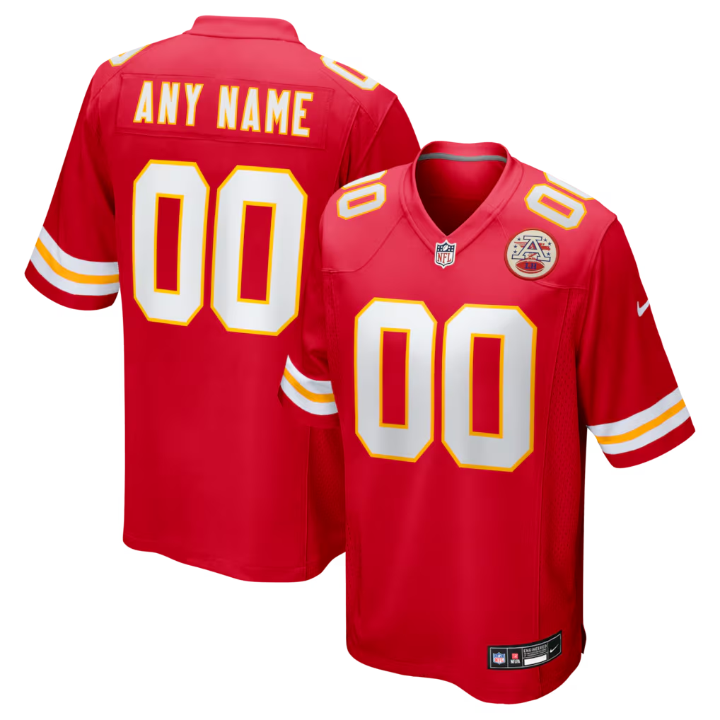 Custom Kansas City Chiefs Red Game Jersey