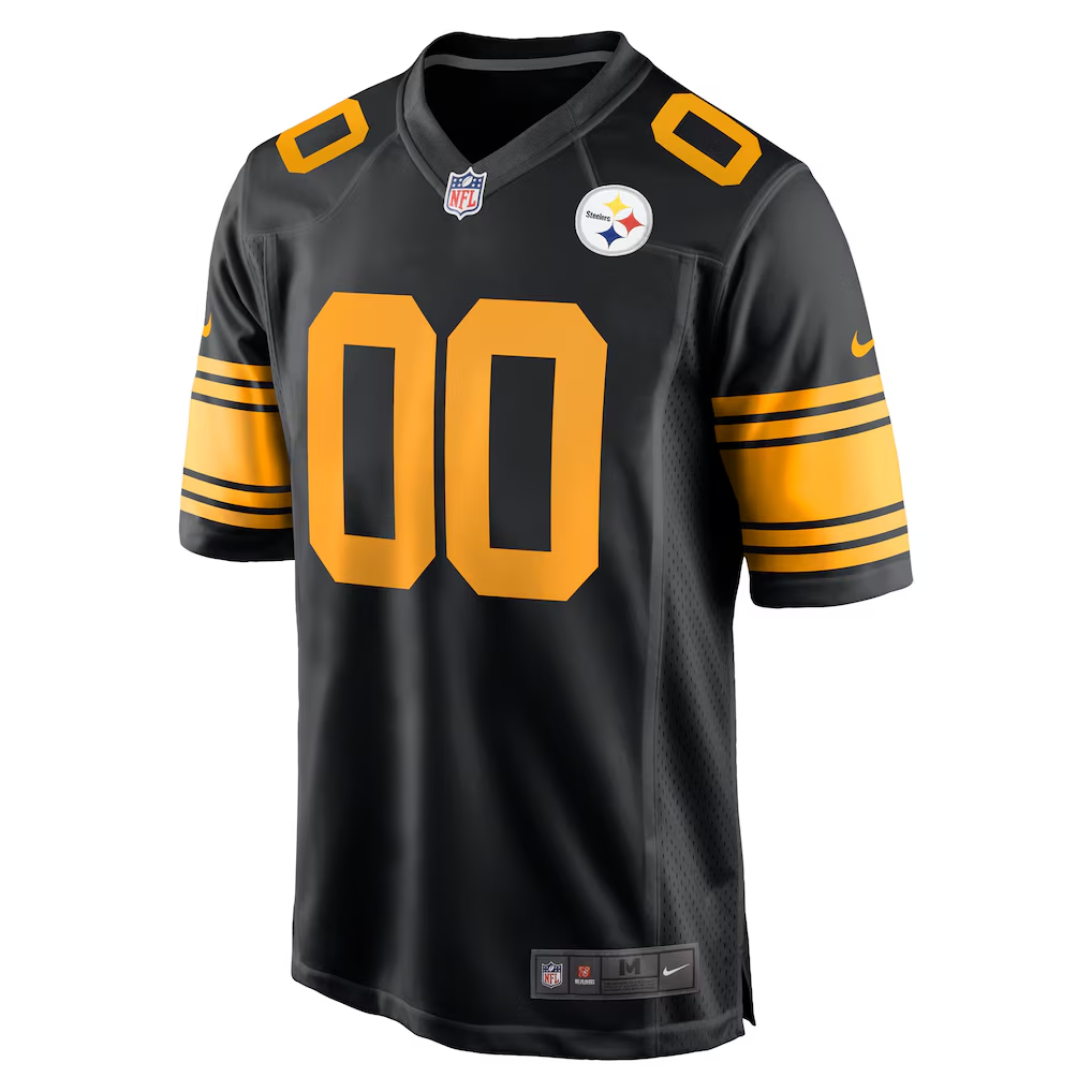 Custom Pittsburgh Steelers Black Game Jersey