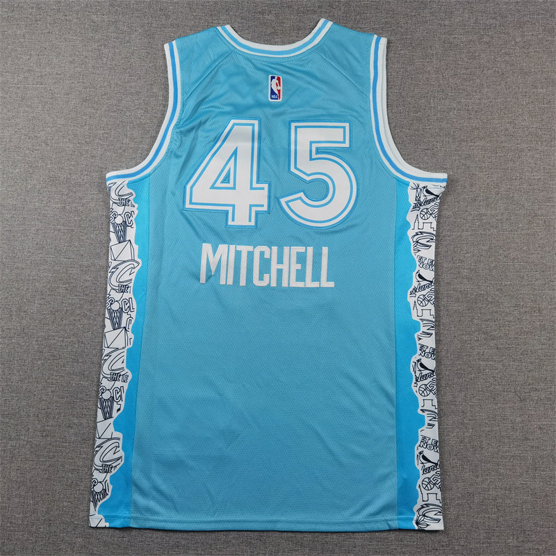 Cleveland Cavaliers Donovan Mitchell #45 2025 City Edition - Embroidered Jersey