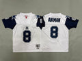 Youth Troy Aikman #8 Dallas Cowboys White Vintage Throwback Jersey
