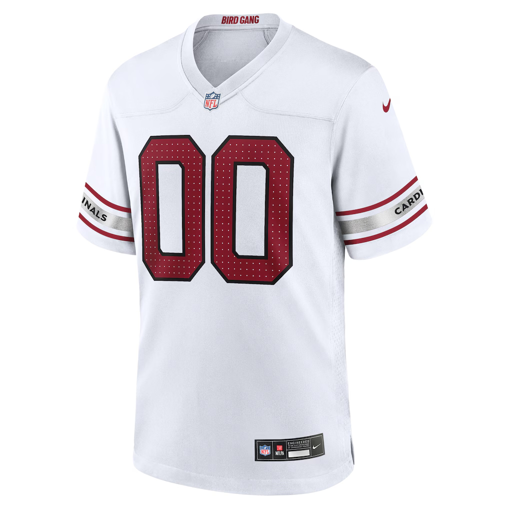 Custom Arizona Cardinals White Game Jersey
