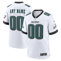 Custom Philadelphia Eagles White Game Jersey