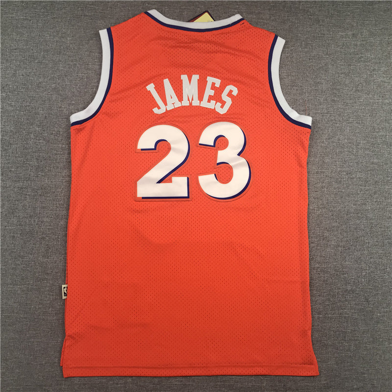 Cleveland Cavaliers LeBron James #23 Throwback - Embroidered Jersey