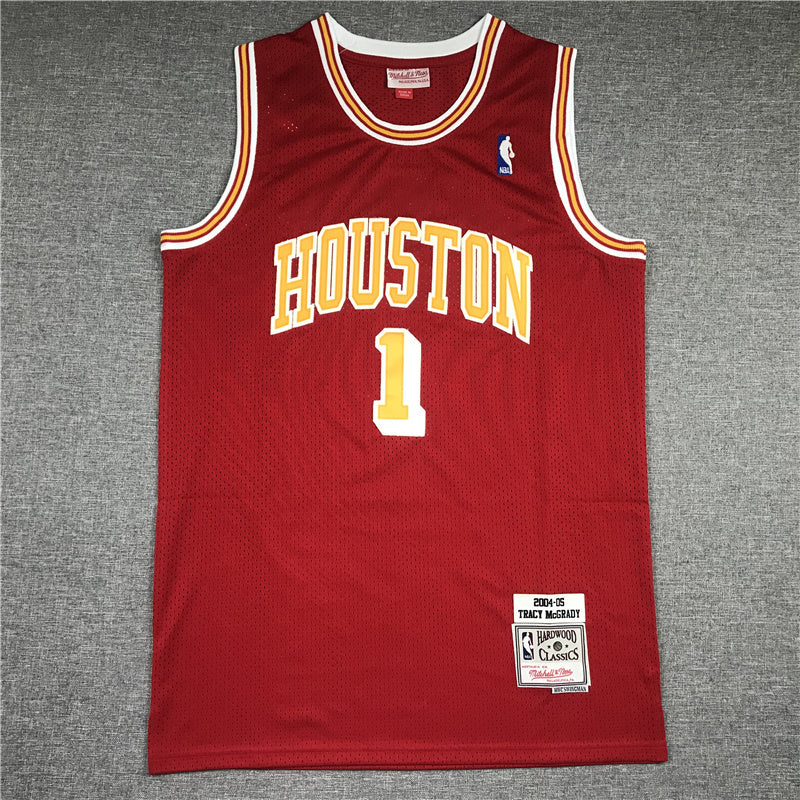Houston Rockets Tracy McGrady #1 2004-05 Throwback — Embroidered Jersey