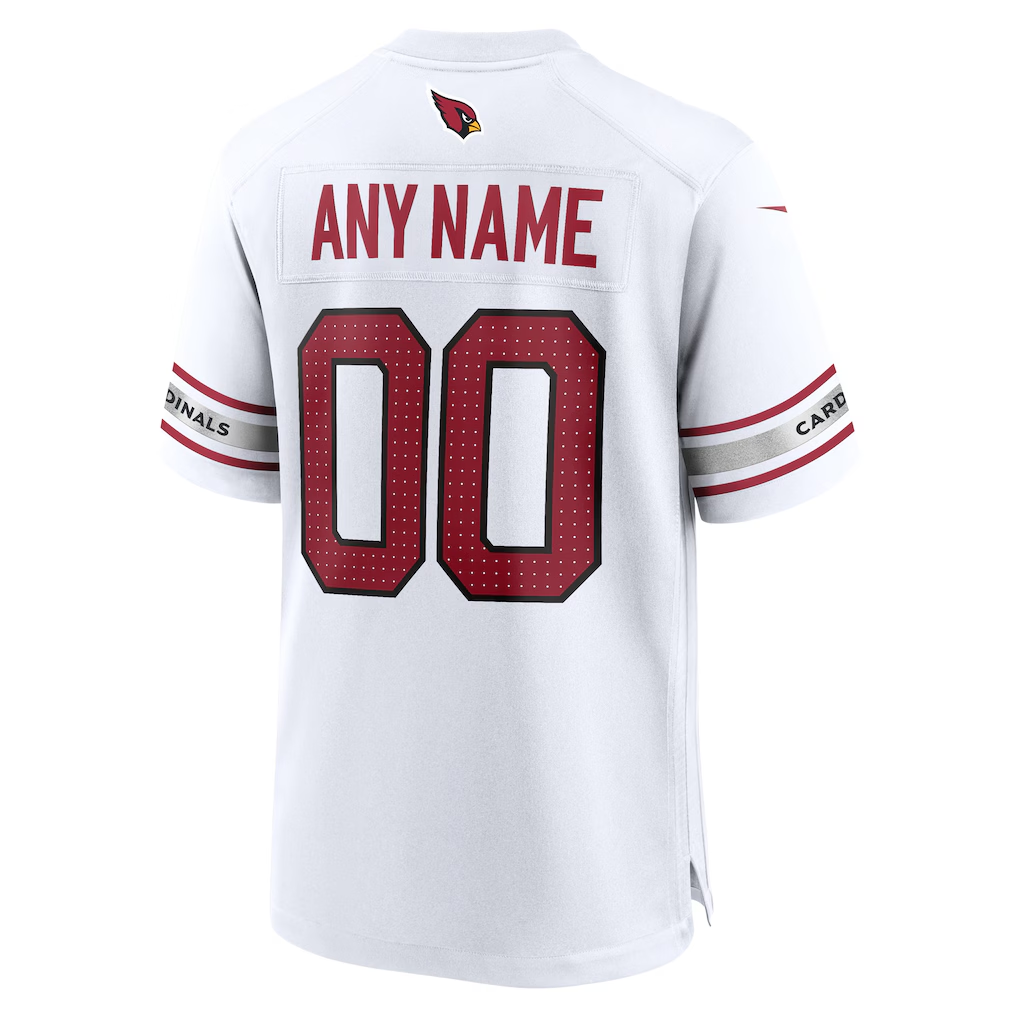 Custom Arizona Cardinals White Game Jersey