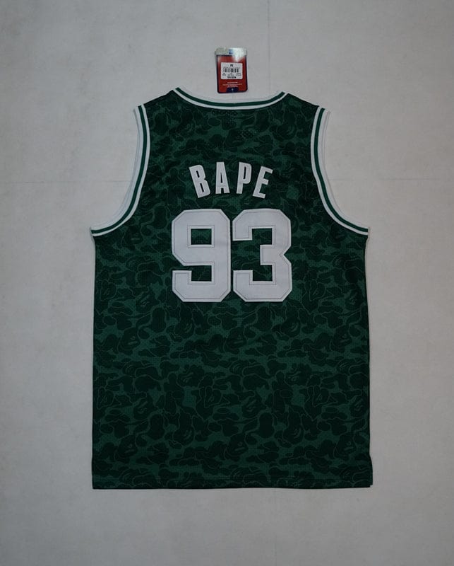 Men's Boston Celtics Bape?x Mitchell #93 NBA Green  Jersey