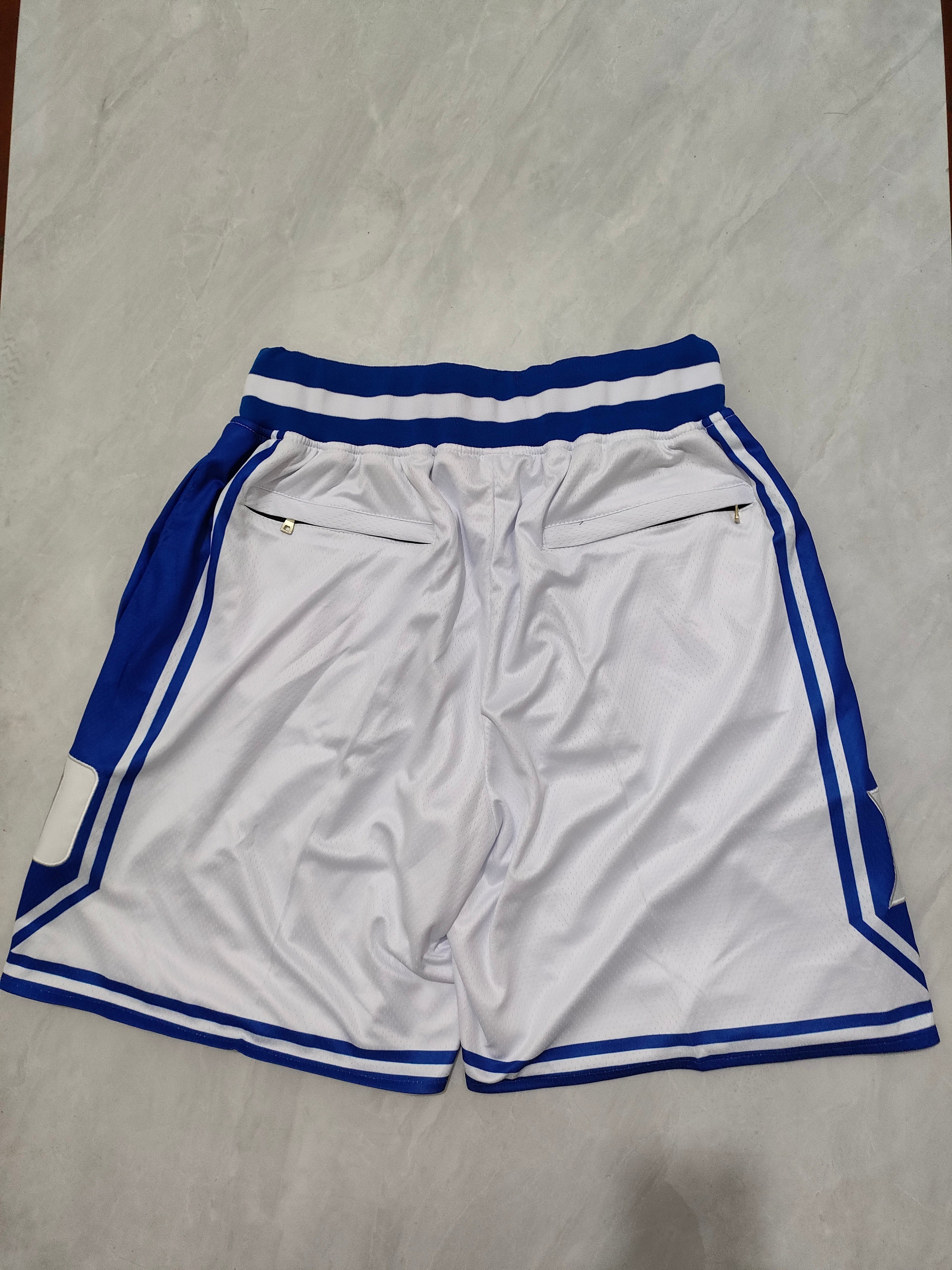 NCAA Duke University White Pocket Shorts