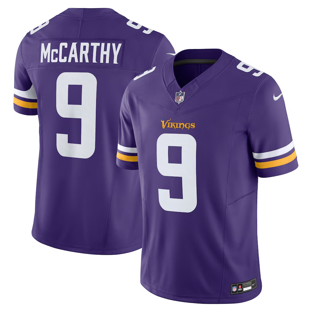 J.J. McCarthy #9 Minnesota Vikings Vapor F.U.S.E. Limited Purple Jersey